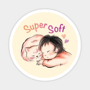 Super soft cat baby Magnet